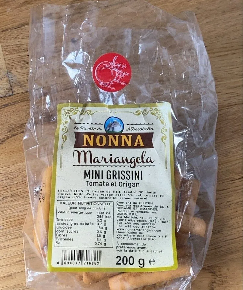 Mini gressini tomate et origan