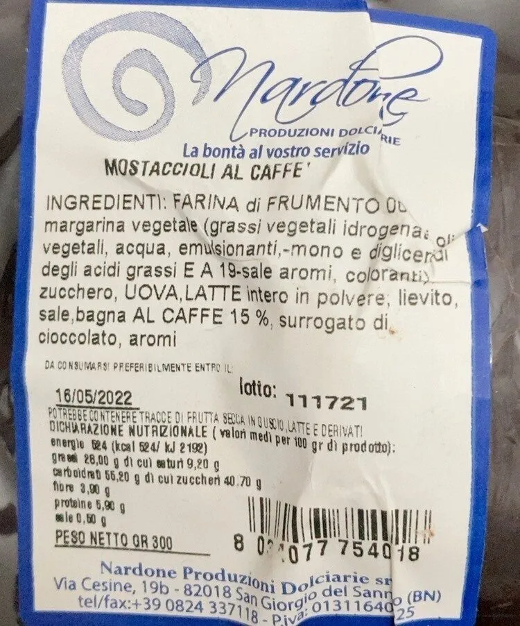 Mostaccioli al caffe