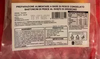 PREPARAZIONE ALIMENTARE A BASE DI PESCE CONGELATO