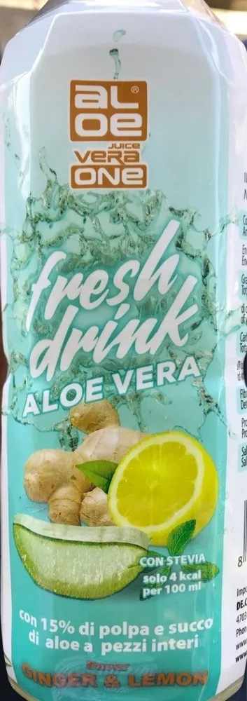 Fresh drink aloe vera ginger lemon