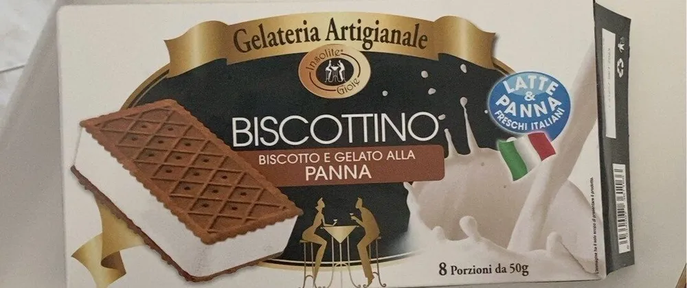 Biscottino e gelato alla panna