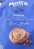 Danese con farcitura di frutta rossa e uvetta
