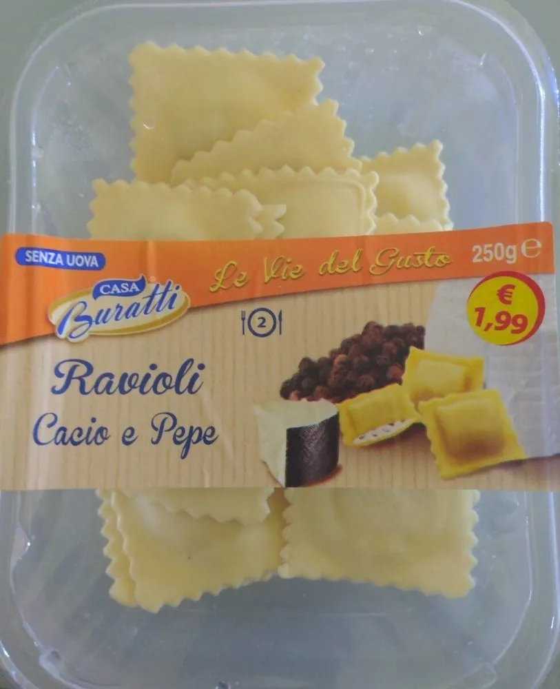 Ravioli cacio e pepe