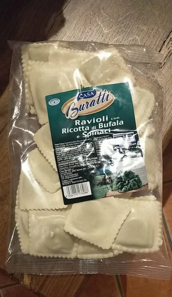 Ravioli ricotta di bufala e spinaci