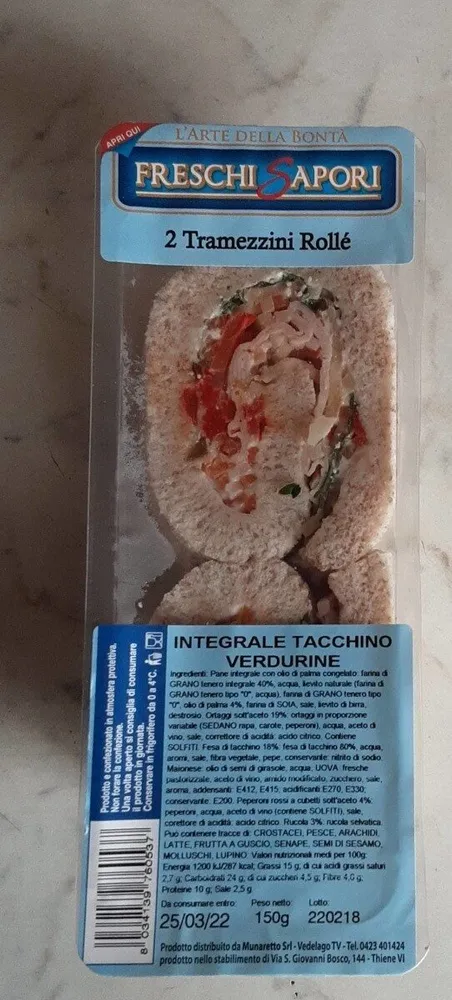 2 tramezzini rollé