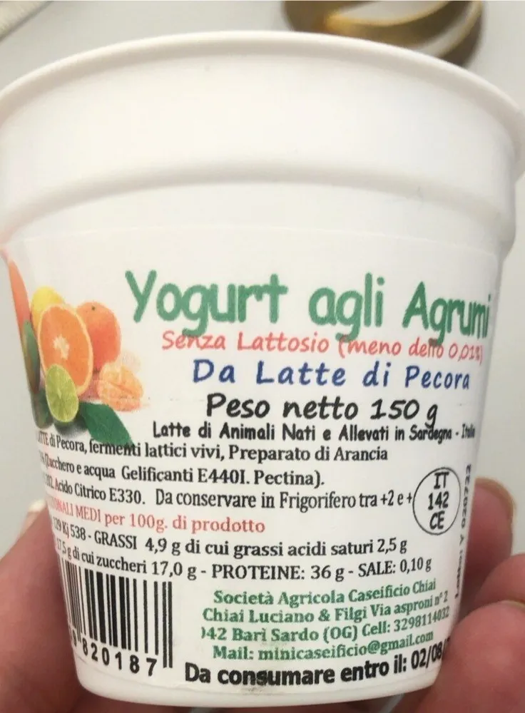 Yogurt agli agrumi