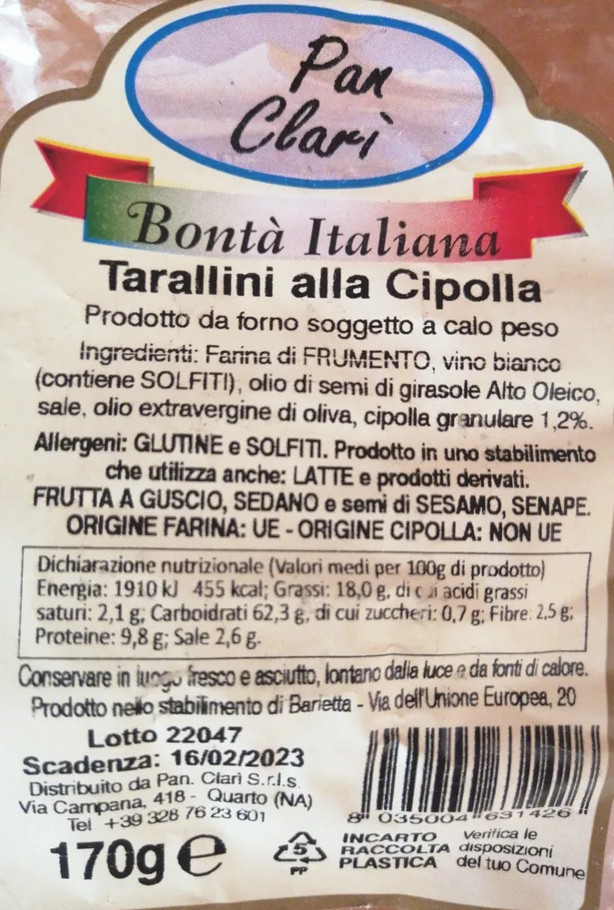 Tarallini alla cipolla