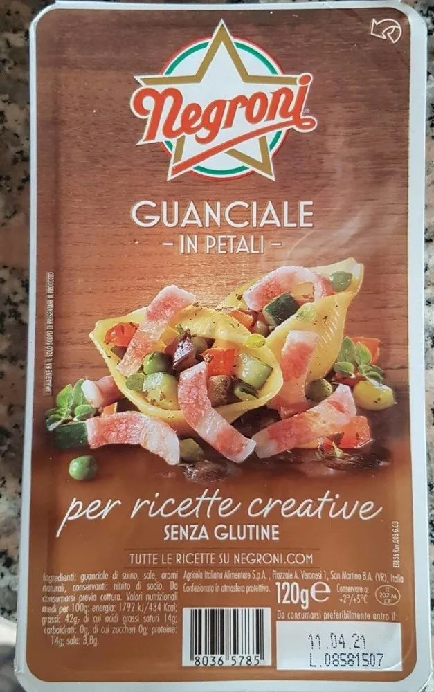 Guanciale in petali