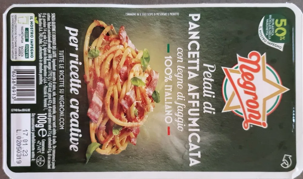 Petali di pancetta affumicata