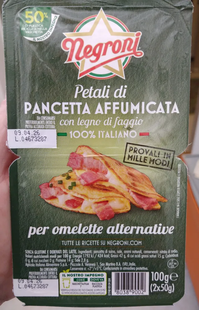 Petali di pancetta affumicata