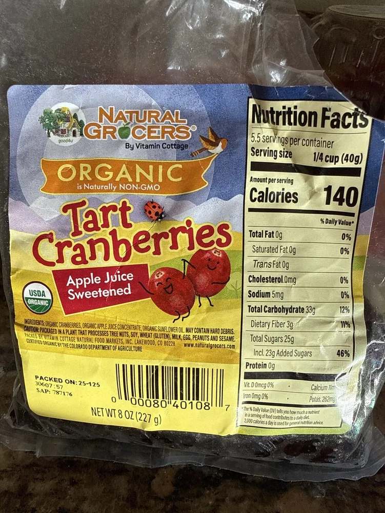 Organic Tart Cranberries