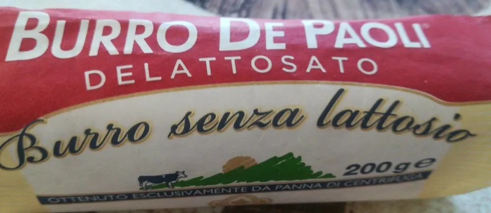 Burro senza lattosio