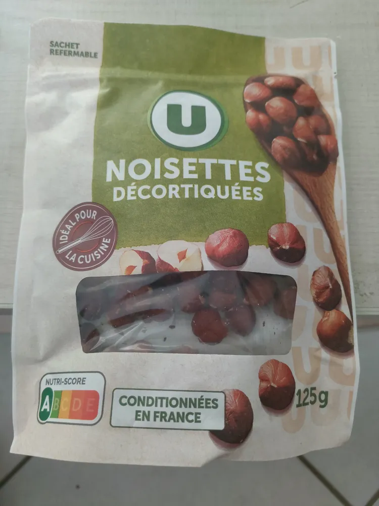 noisettes décortiquées