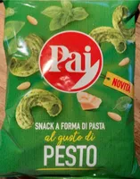 Snack a forma di pasta al gusto di pesto