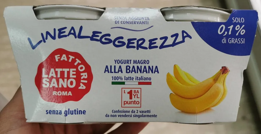 Yogurt magro alla banana Linealeggerezza
