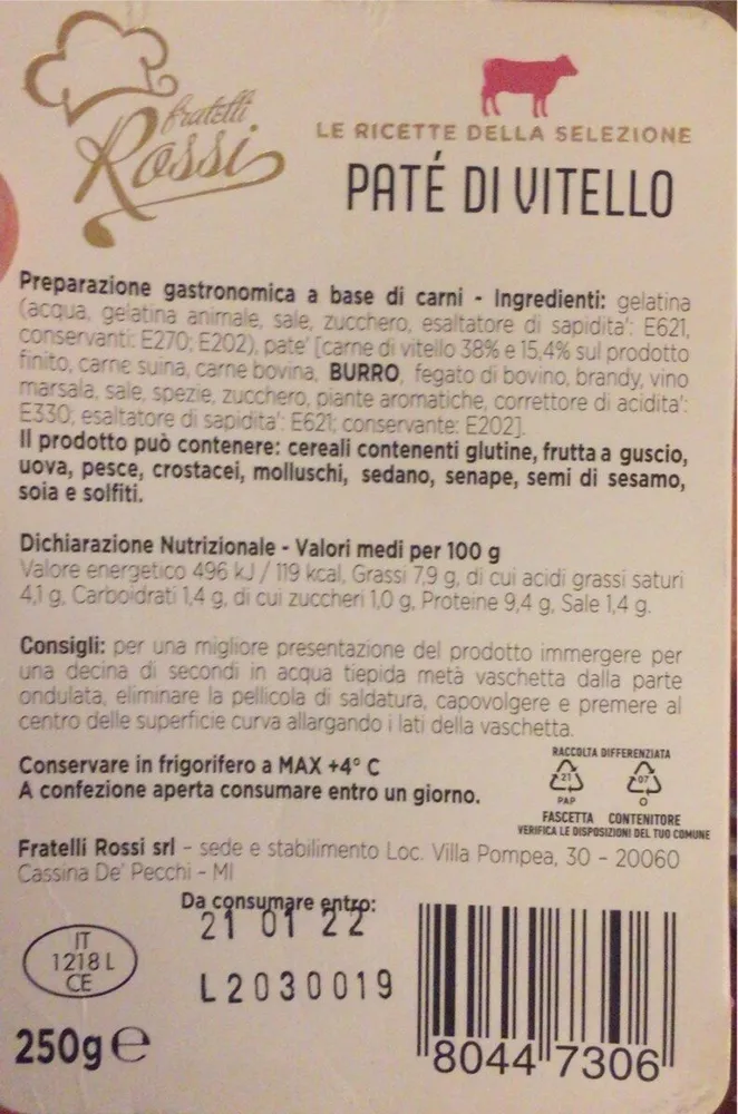 Pate vitello