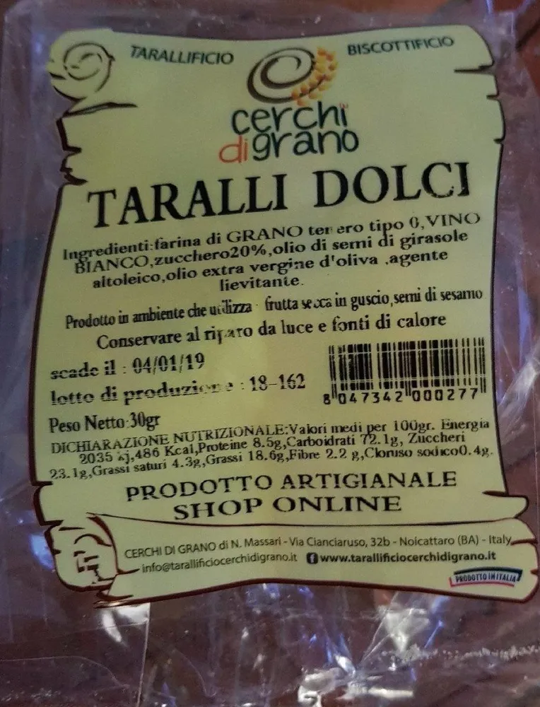 Taralli Dolci