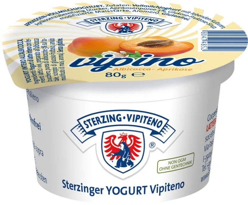 Yogurt intero - 80g - Gusto albicocca