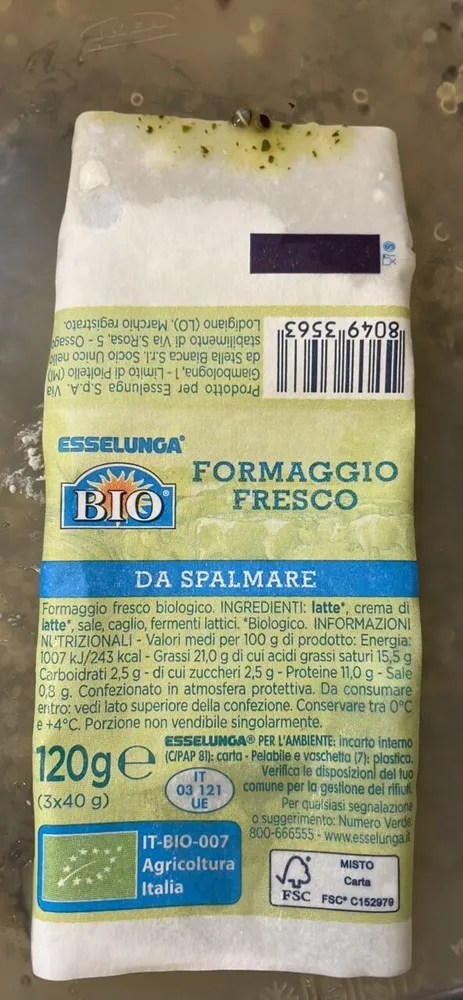 Formaggio fresco Bio