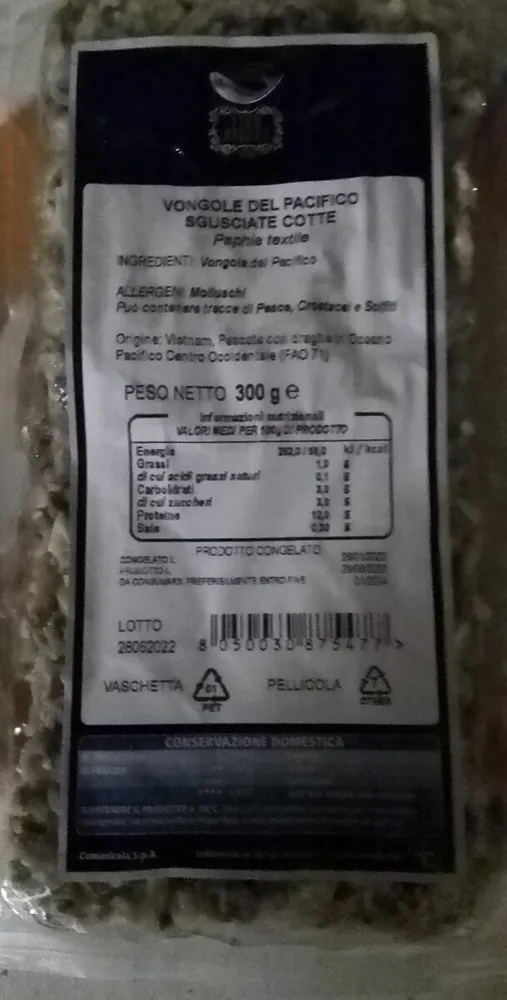 Vongole surgelate