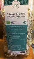 Triangoli bio di riso con piselli e spirulina