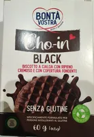 Cho-in black biscotto a cialda ripieno con copertura fondente