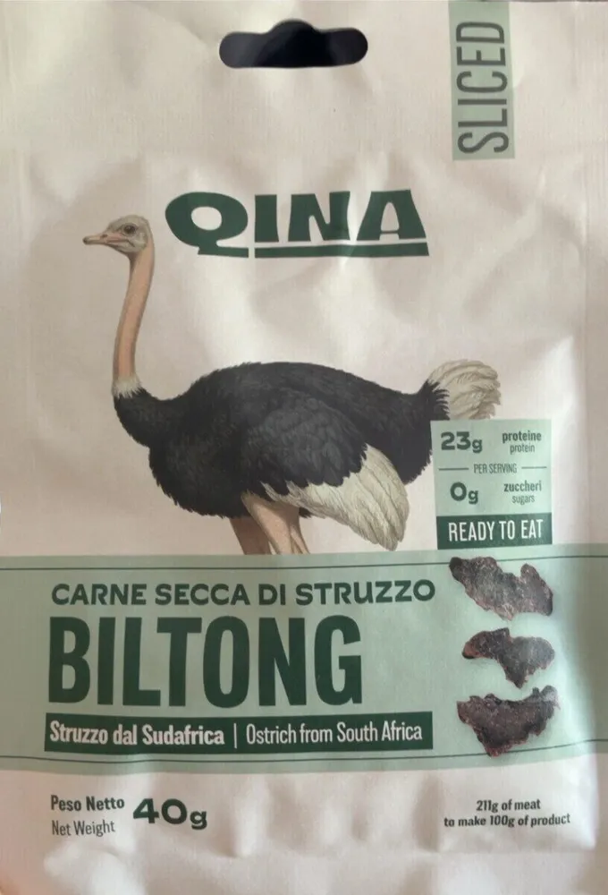 QINA Ostrich Sliced Biltong