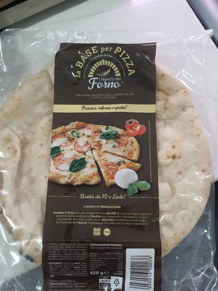 La base per pizza