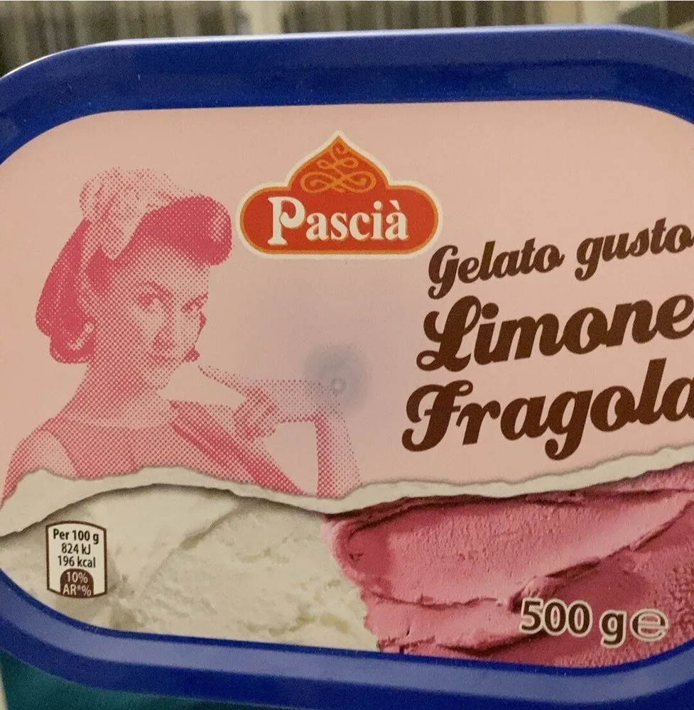 Gelato fragola e limone