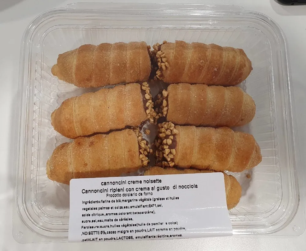 Cannoncini crème noisette