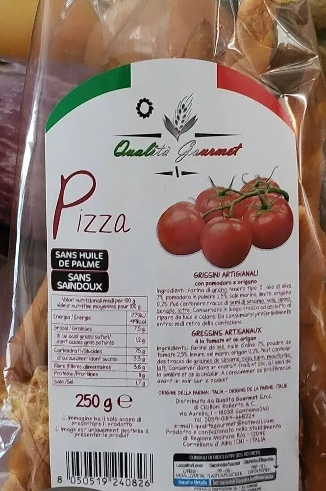 Gressins gout Pizza