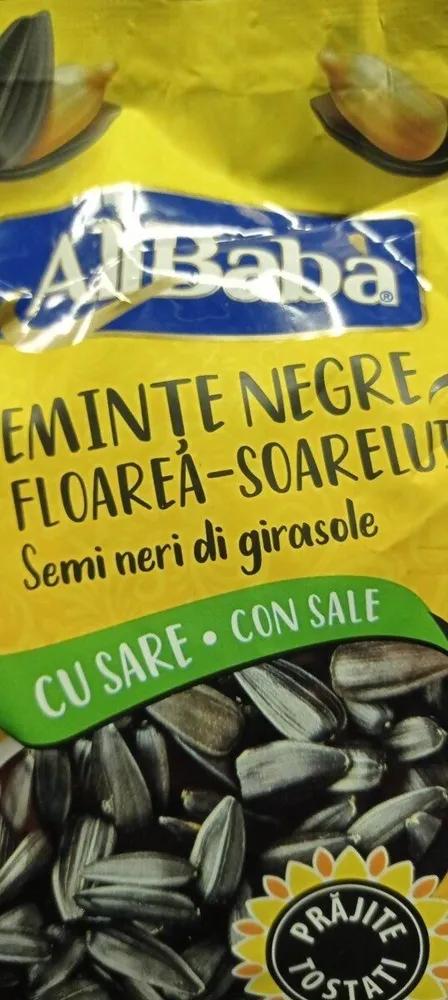 Seminte negre de floaréa-soarelii