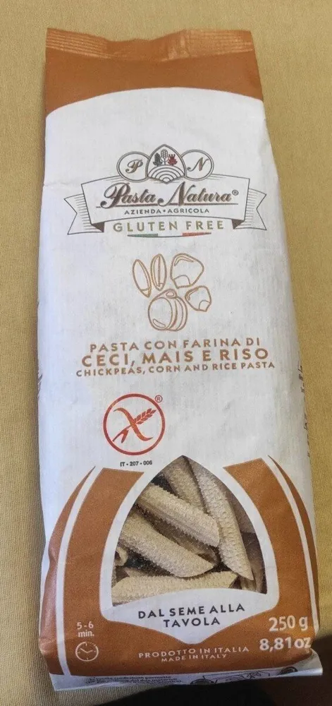 Pasta con farina di ceci, mais e riso imp