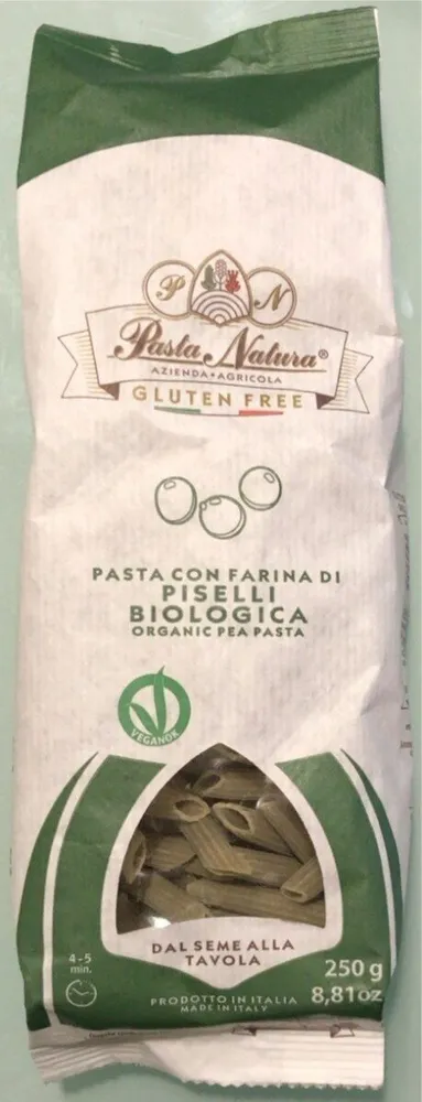 Pasta con farina di piselli biologica