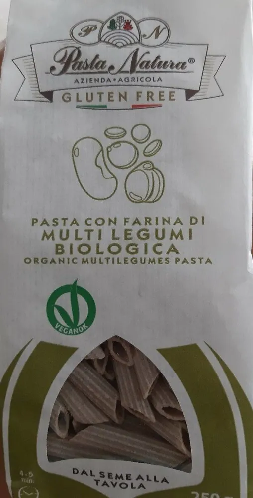 Pasta con farina di multi legumi