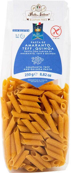 Macarron pluma amaranto, teff y quinoa sin gluten