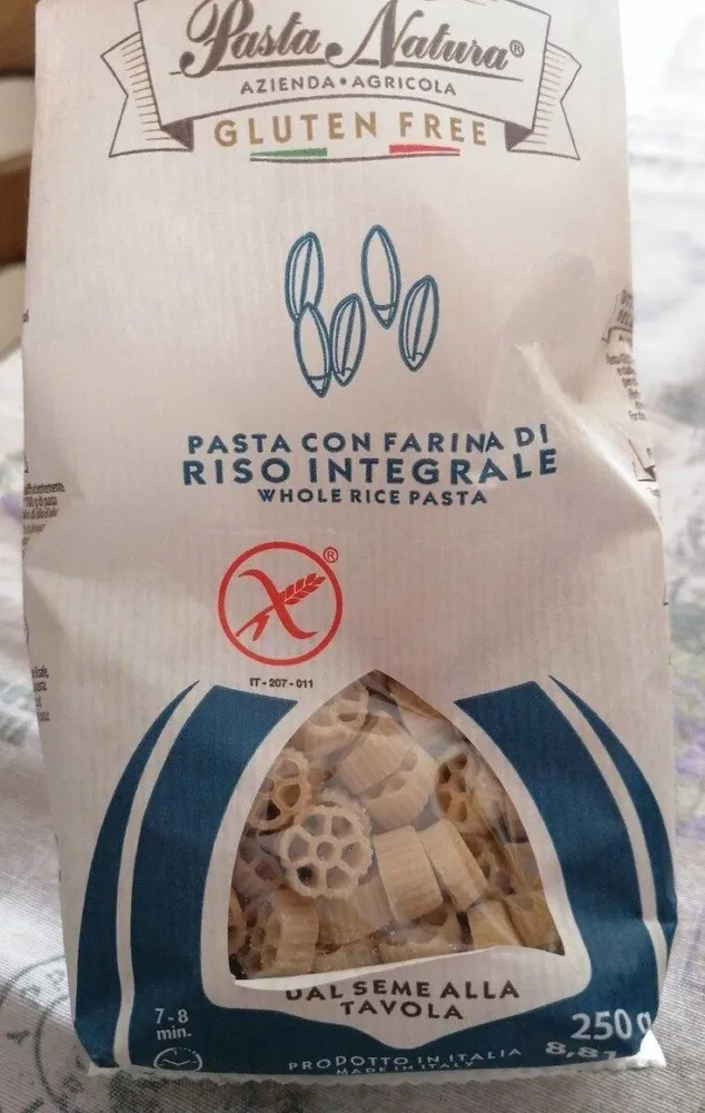 Pasta con farina di riso integrale