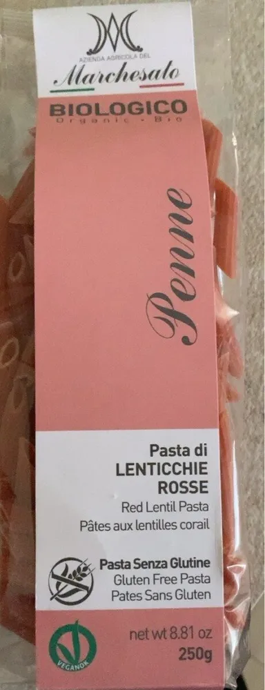 Penne - Pasta di lenticchie rosse