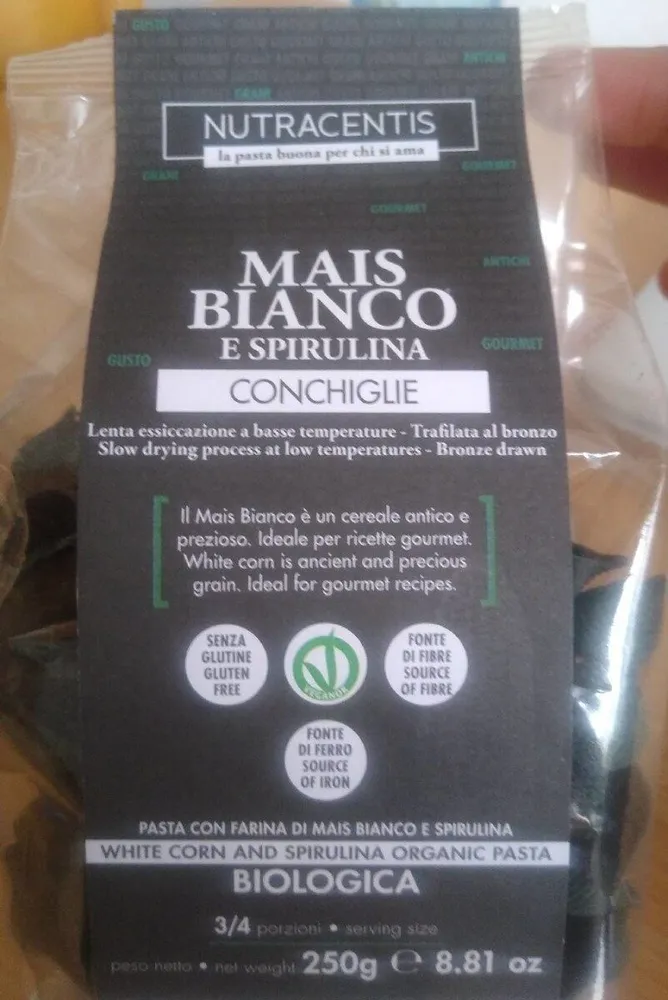Conchiglie Mais bianco e spirulina