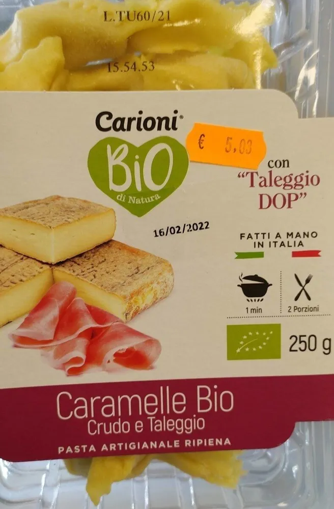 Caramelle crudo e taleggio