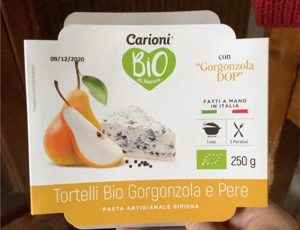 Tortelli bio gorgonzola e pere