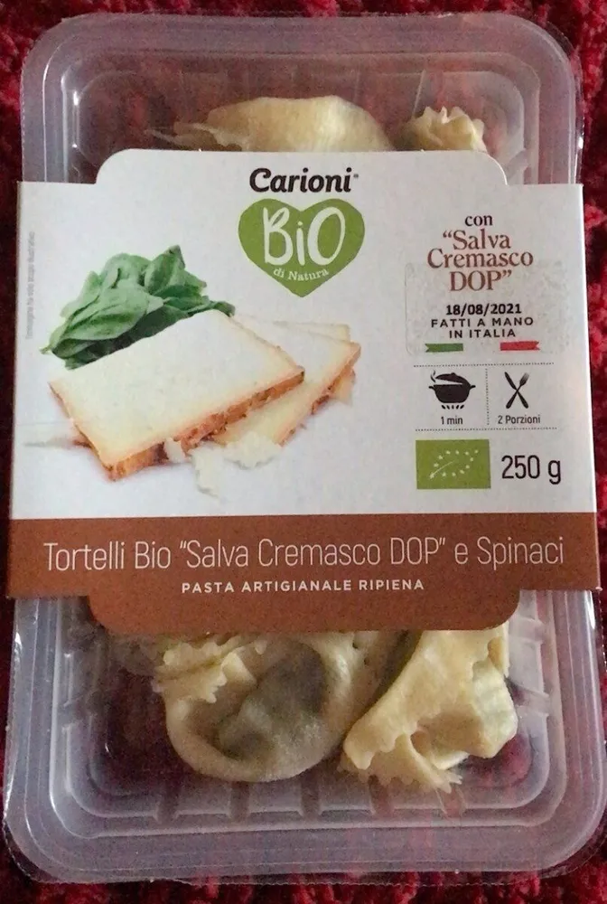 Tortelli Bio Salva Cremasco Dop e Spinaci