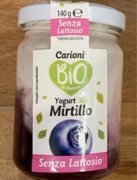Yogurt bio mirtillo senza lattosio