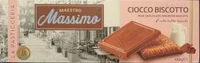 Milk chocolate mounted biscuits