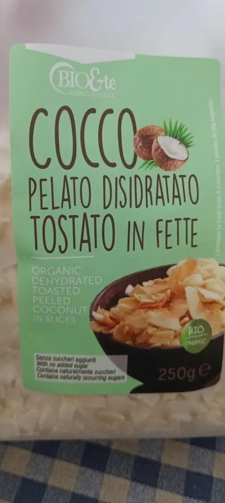 Cocco pelato disidratato tostato