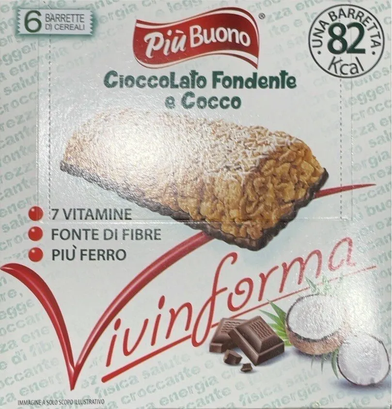 Vivinforma cioccolato fondente e cocco