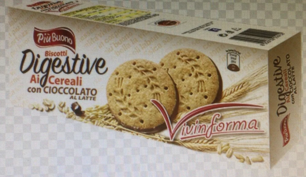 Digestive ai cereali con cioccolato al latte