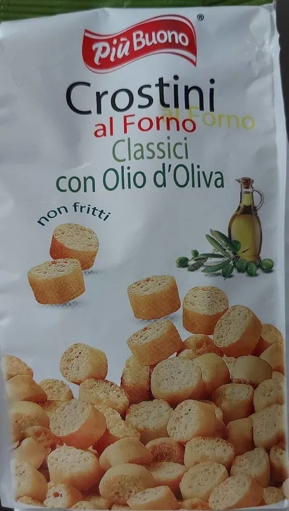 Crostini al forno classici con olio d'oliva