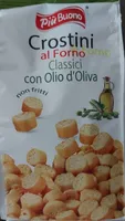 Crostini al forno classici con olio d'oliva