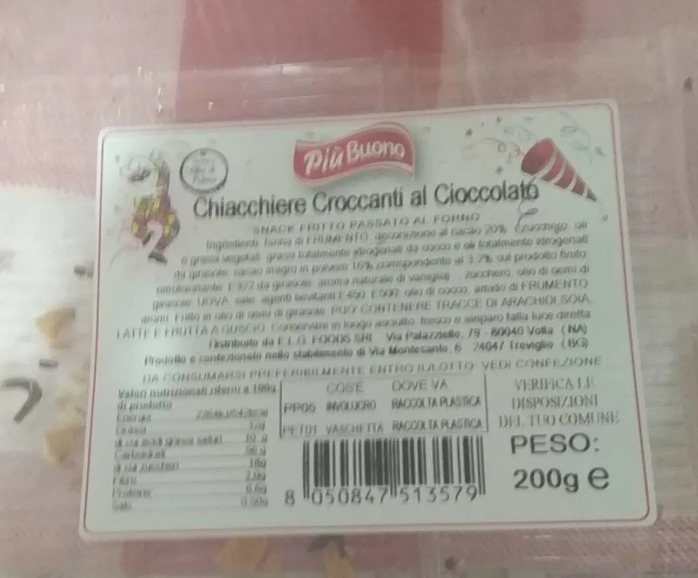 Chiacchiere Croccanti al Cioccolato